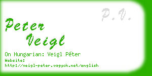 peter veigl business card